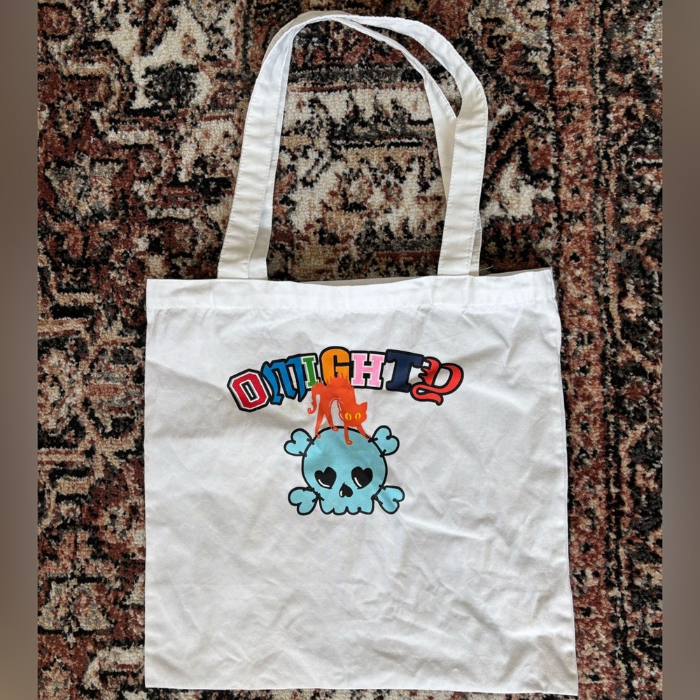 Omighty Skull and Cat Tote Bag